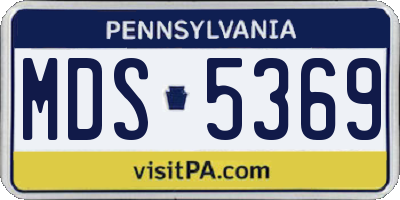 PA license plate MDS5369