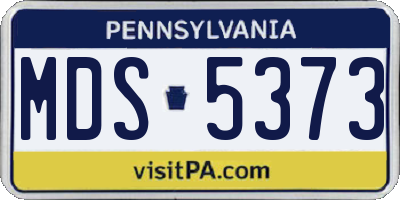 PA license plate MDS5373