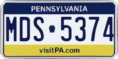 PA license plate MDS5374