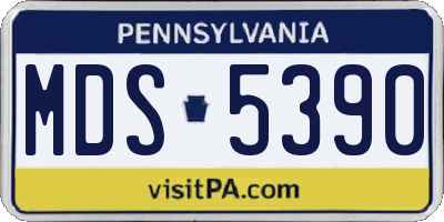 PA license plate MDS5390