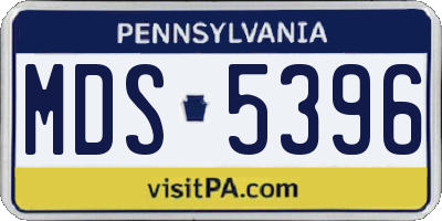 PA license plate MDS5396