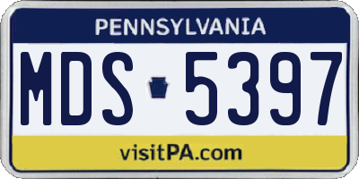 PA license plate MDS5397