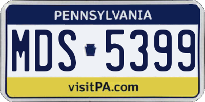 PA license plate MDS5399