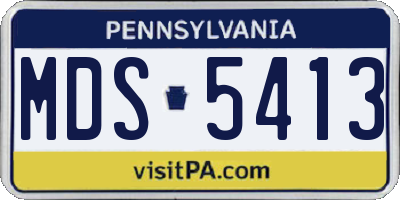 PA license plate MDS5413