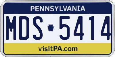 PA license plate MDS5414