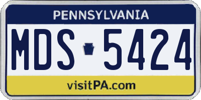 PA license plate MDS5424