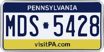 PA license plate MDS5428