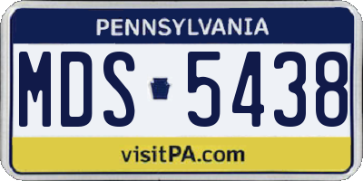 PA license plate MDS5438