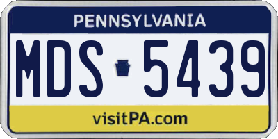PA license plate MDS5439