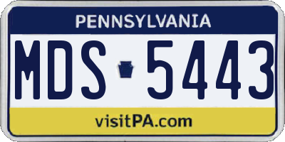 PA license plate MDS5443
