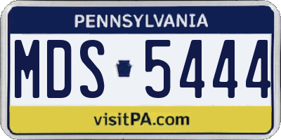 PA license plate MDS5444