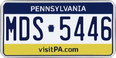 PA license plate MDS5446