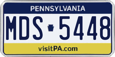PA license plate MDS5448