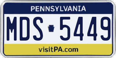 PA license plate MDS5449