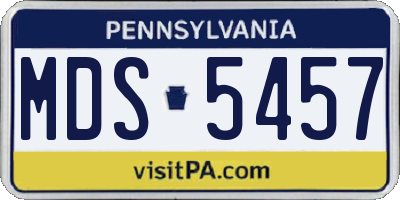 PA license plate MDS5457