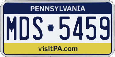 PA license plate MDS5459