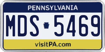 PA license plate MDS5469