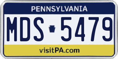 PA license plate MDS5479