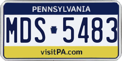 PA license plate MDS5483