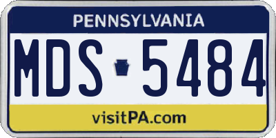 PA license plate MDS5484