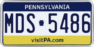 PA license plate MDS5486
