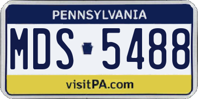 PA license plate MDS5488