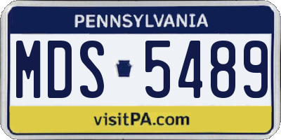 PA license plate MDS5489