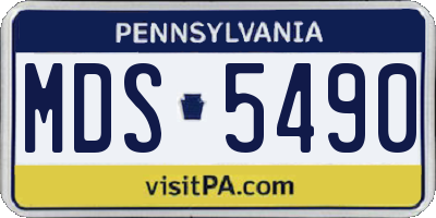 PA license plate MDS5490
