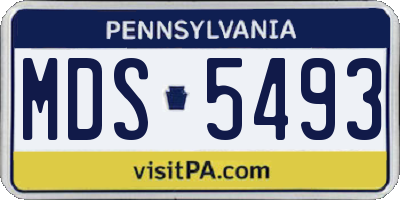 PA license plate MDS5493