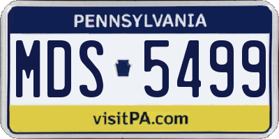 PA license plate MDS5499