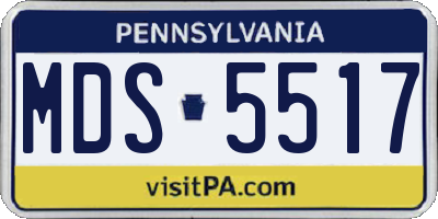 PA license plate MDS5517