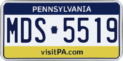 PA license plate MDS5519