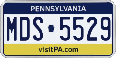 PA license plate MDS5529