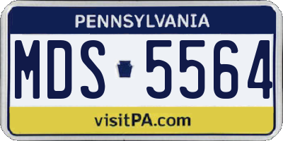 PA license plate MDS5564