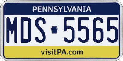 PA license plate MDS5565