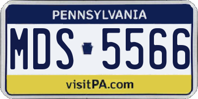 PA license plate MDS5566