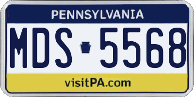 PA license plate MDS5568
