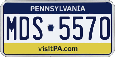 PA license plate MDS5570
