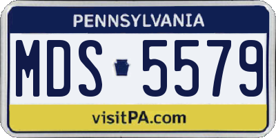 PA license plate MDS5579