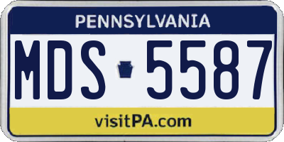 PA license plate MDS5587