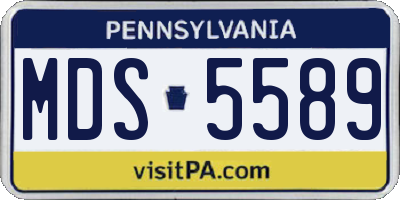 PA license plate MDS5589