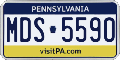 PA license plate MDS5590