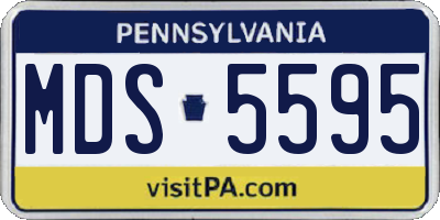 PA license plate MDS5595