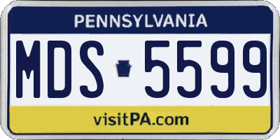 PA license plate MDS5599