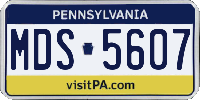 PA license plate MDS5607