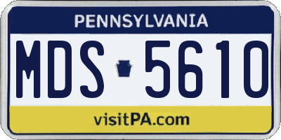 PA license plate MDS5610
