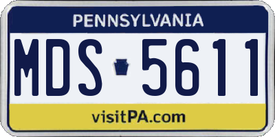 PA license plate MDS5611