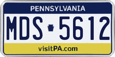 PA license plate MDS5612