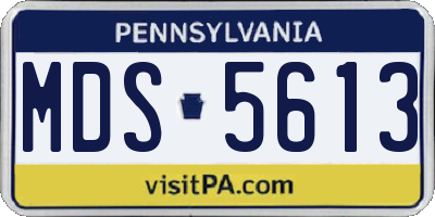 PA license plate MDS5613