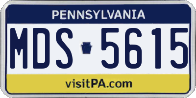 PA license plate MDS5615